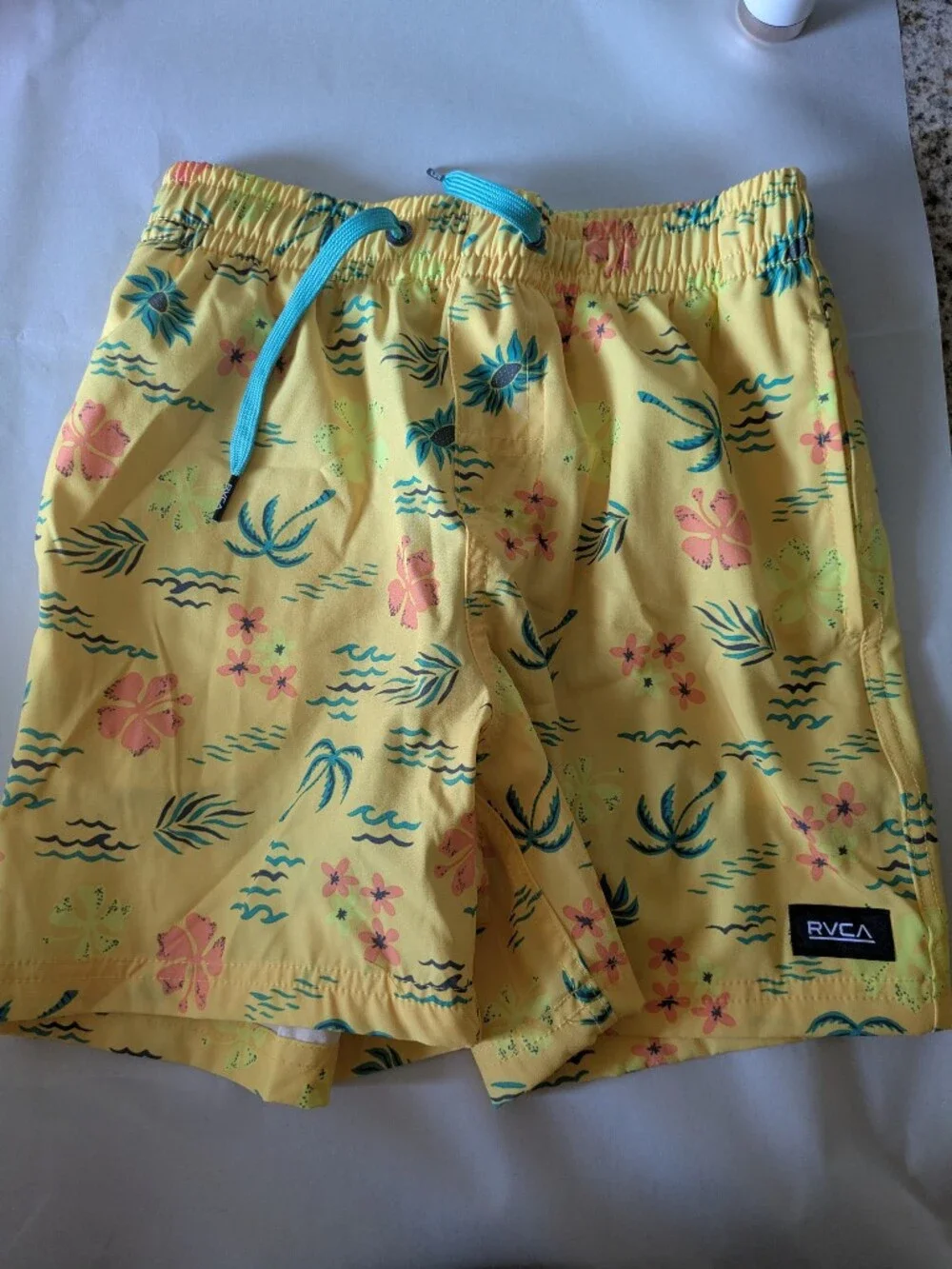 RVCA Teal Holiday Swim Trunks - Teal